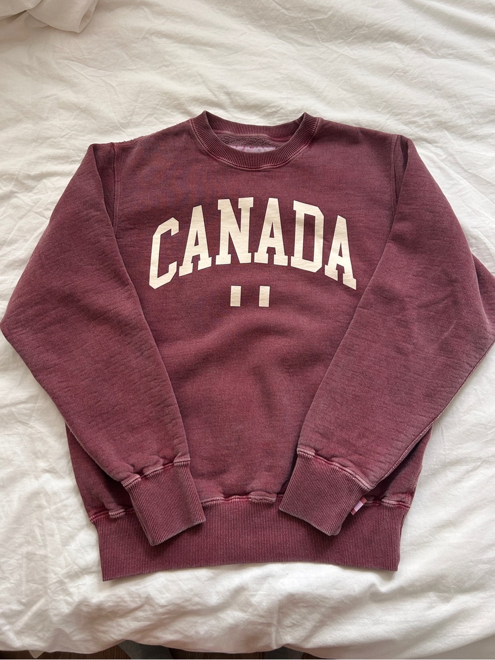 Province of Canada Burgundy Canada Crewneck Sweatshirt XS
